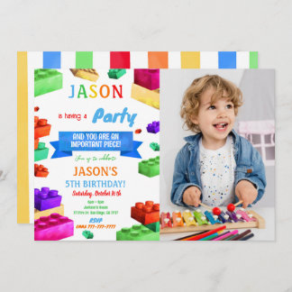 Blockeinladung von Fotos Einladung