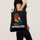 Blocker Jungle Parrot Pixel Parrot Pixel Art Tasche (Von Nahem)
