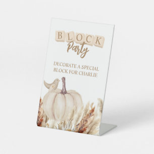 Blocker Party Fall Baby Duschaktivität Sockelschild
