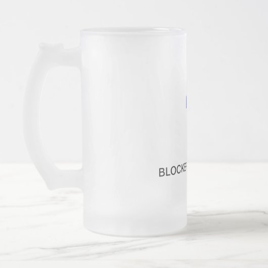Blocker Savate Verein-Frost-Tasse Mattglas Bierglas (Links)