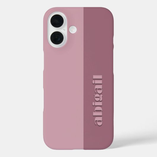 Blockfarben mit Personalisierung Case-Mate iPhone Hülle (Rückseite)