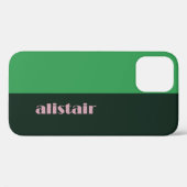 Blockfarben mit Personalisierung Case-Mate iPhone Hülle (Rückseite (Horizontal))