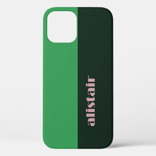 Blockfarben mit Personalisierung Case-Mate iPhone Hülle (Rückseite)