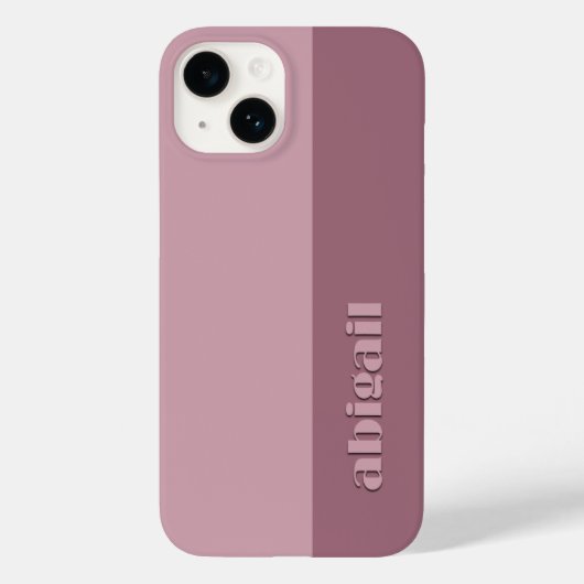 Blockfarben mit Personalisierung Case-Mate iPhone Hülle (Rückseite)