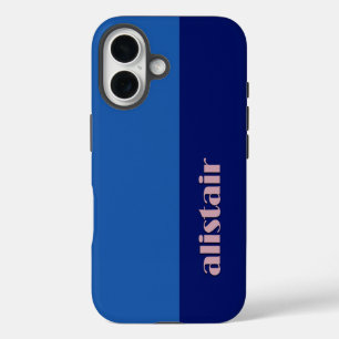 Blockfarben mit Personalisierung iPhone 16 Hülle