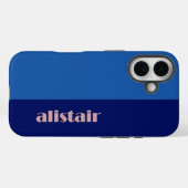 Blockfarben mit Personalisierung Case-Mate iPhone Hülle (Rückseite (Horizontal))