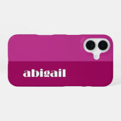 Blockfarben mit Personalisierung iPhone 16 Hülle (Rückseite (Horizontal))