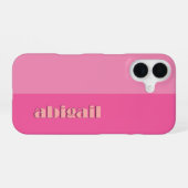 Blockfarben mit Personalisierung iPhone 16 Hülle (Rückseite (Horizontal))