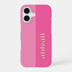 Blockfarben mit Personalisierung iPhone 16 Hülle