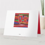 Blockfarben Vorderherzgrüße Karte (Rückseite)