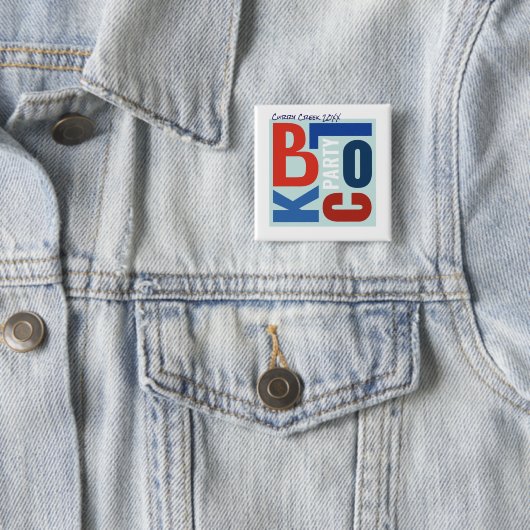 Blockfest-Retro-Party im Viertel am 4. Juli Button (Beispiel)
