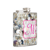 Blockflasche mit Glitzer Monogram Whiskey Flachmann (Rechts)