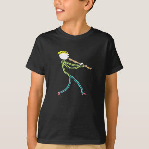 Blockflötenspielender Strichmännchen T-Shirt
