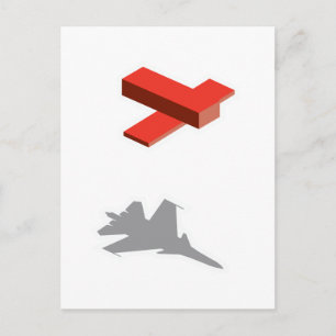 Blockflugzeug Postkarte