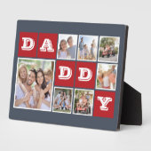 Blockfoto Collage DADDY | Rotes Blau Fotoplatte (Seite)