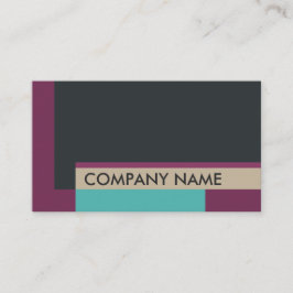 Blockgestaltung Schwarz Lila Aquamarin Visitenkarte