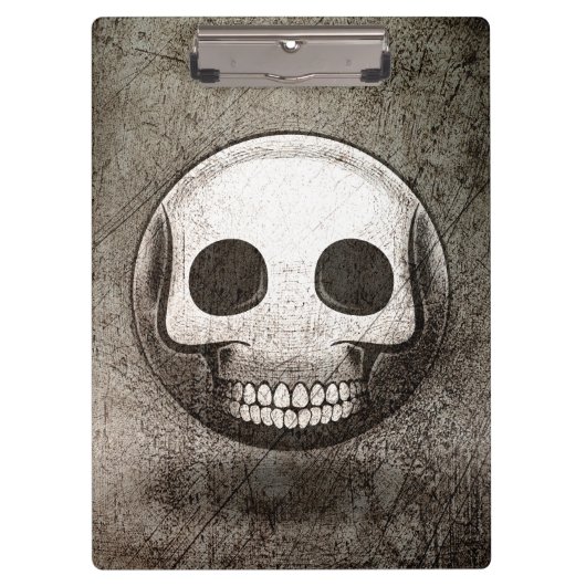 Blockhalter Skullmoji Vintage Klemmbrett (Vorderseite)