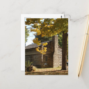 Blockhaus in Washington, Iowa im Herbst Postkarte