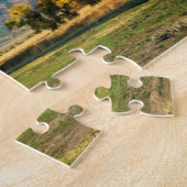 Blockhaus nahe Gebirgszug Puzzle (Seite)