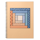 Blockhaus-Steppdecken-Notizbuch Notizblock (Vorderseite)