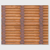 Blockhaus-Wand Geschenkpapier (Flach)