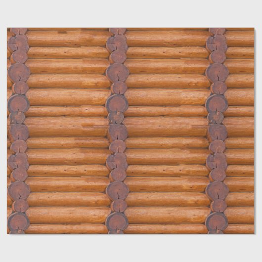 Blockhaus-Wand Geschenkpapier (Flach)