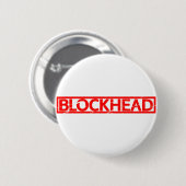 Blockhead-Briefmarke Button (Vorne & Hinten)