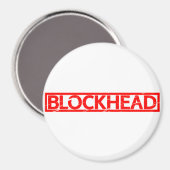 Blockhead-Briefmarke Magnet (Vorderseite/Rückseite)