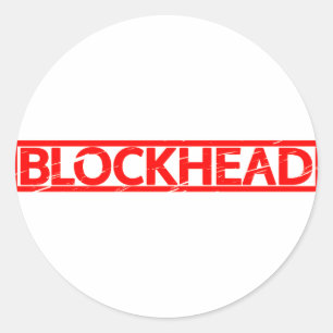 Blockhead-Briefmarke Runder Aufkleber