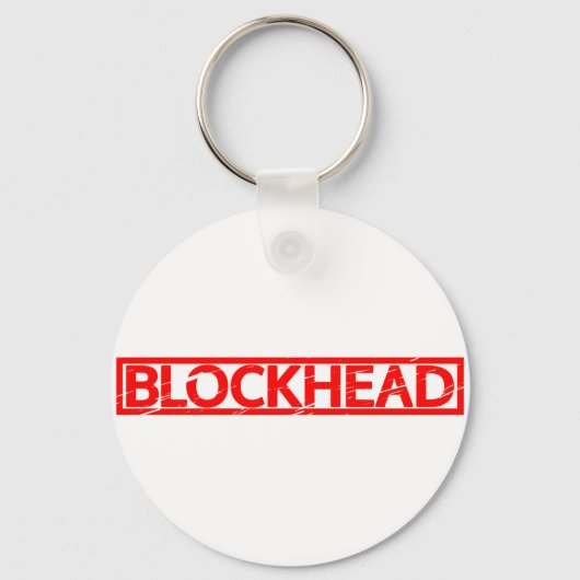 Blockhead-Briefmarke Schlüsselanhänger (Vorderseite)