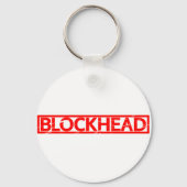 Blockhead-Briefmarke Schlüsselanhänger (Rückseite)