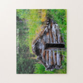 Blockhütte Alaska. Puzzle (Vertikal)