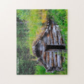 Blockhütte Alaska. Puzzle (Vertikal)