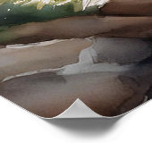 Blockhütte am Fluss 4 Poster (Ecke)