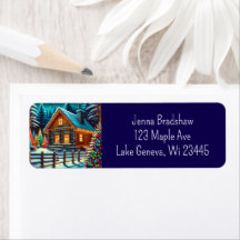 Blockhütte am Heiligabend Personalisiert