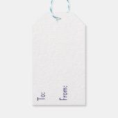 Blockhütte am Heiligabend von und nach Weihnachten Geschenkanhänger (Rückseite)