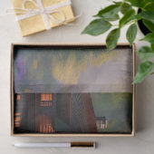 Blockhütte am See Seidenpapier (Geschenk)