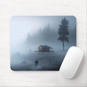 Blockhütte am Spuk See Mousepad (Mit Mouse)