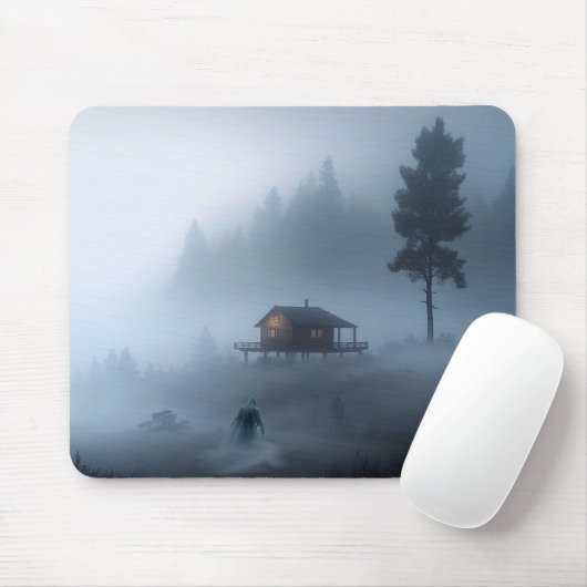 Blockhütte am Spuk See Mousepad (Mit Mouse)