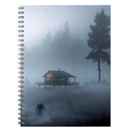 Blockhütte am Spuk See Notizblock