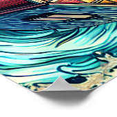 Blockhütte am Strand Art Ai Art Poster (Ecke)