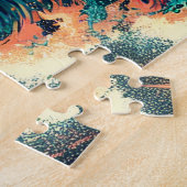 Blockhütte am Strand Art Ai Art Puzzle (Seite)