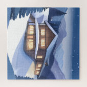Blockhütte in den Bergen Puzzle (Horizontal)