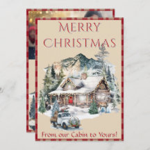 Blockhütte in den Bergen Weihnachten 1 Foto