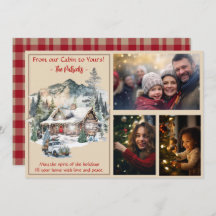 Blockhütte in den Bergen Weihnachten 3 Foto