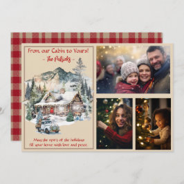 Blockhütte in den Bergen Weihnachten 3 Foto