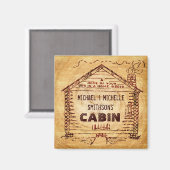 Blockhütte Personalisierte Imitate Holz Magnet (Vorderseite/Rückseite)