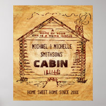 Blockhütte Personalisierte Imitate Holz