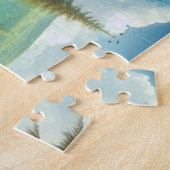Blockhütte, Stream und Blume im Wald Puzzle (Seite)