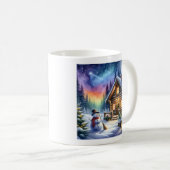 Blockhütte - Weihnachten Kaffeetasse (VorderseiteRechts)